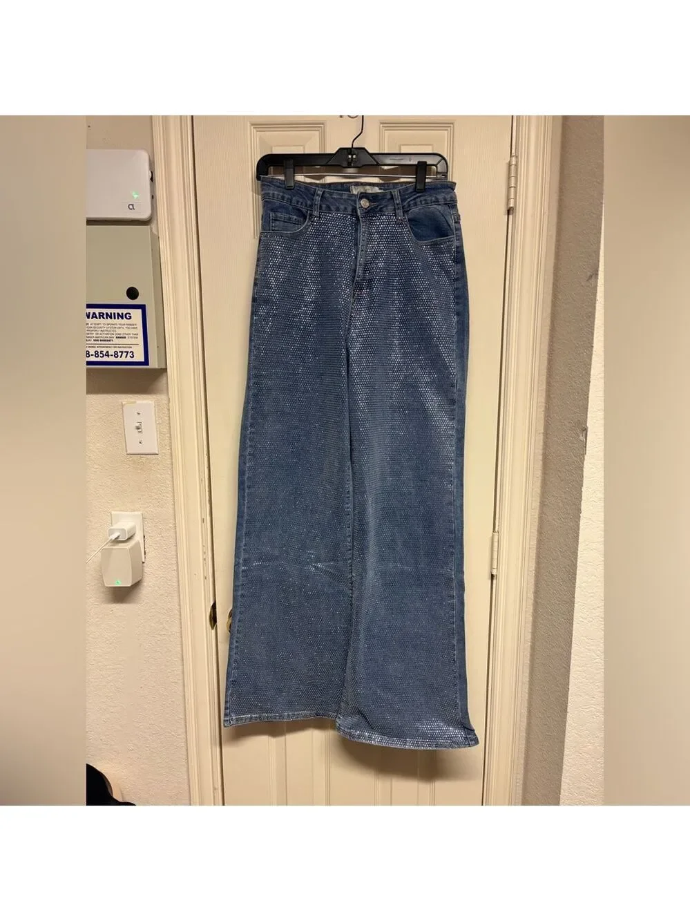 Lizette Collection High Waisted Jeans with Rhinestones 5 pockets size XL NEW NWT